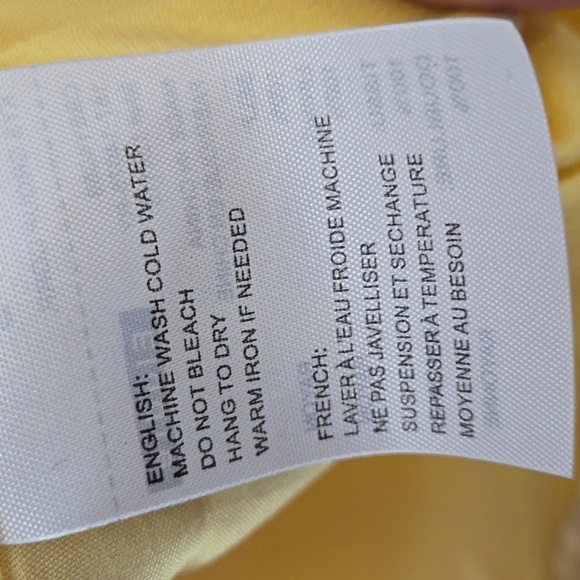 Elodie Yellow White Tiny White Floral Pattern Button Front Skirt Size Small - Picture 12 of 15